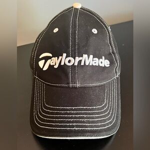 TaylorMade Golf Hat Black White Adjustable